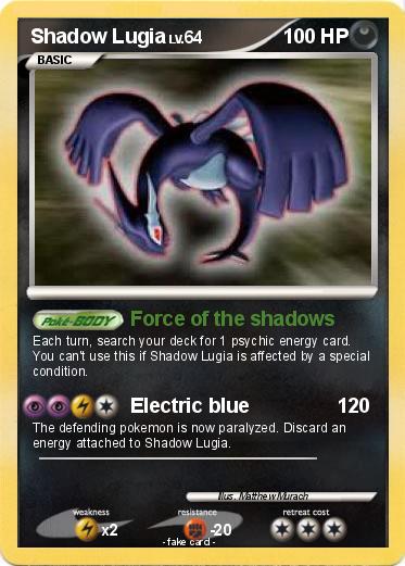 Pokemon Shadow Lugia