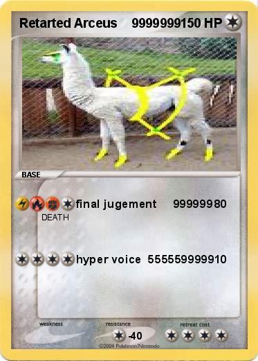 Pokemon Retarted Arceus    9999999