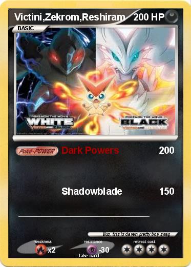 Pokemon Victini,Zekrom,Reshiram