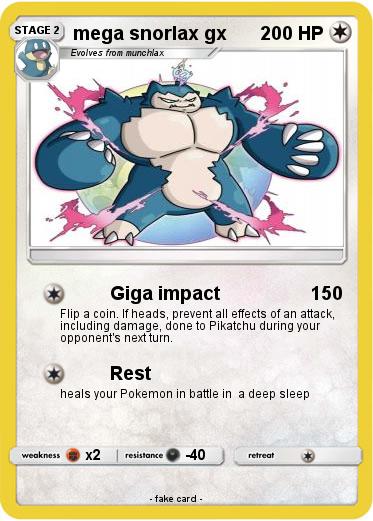 Pokemon mega snorlax gx