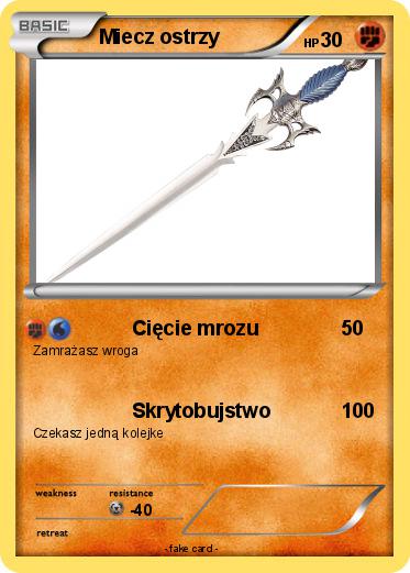 Pokemon Miecz ostrzy