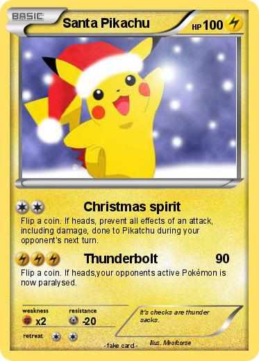 Pokemon Santa Pikachu