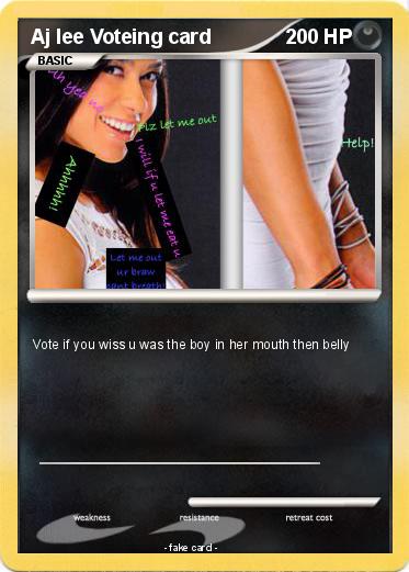 Pokemon Aj lee Voteing card