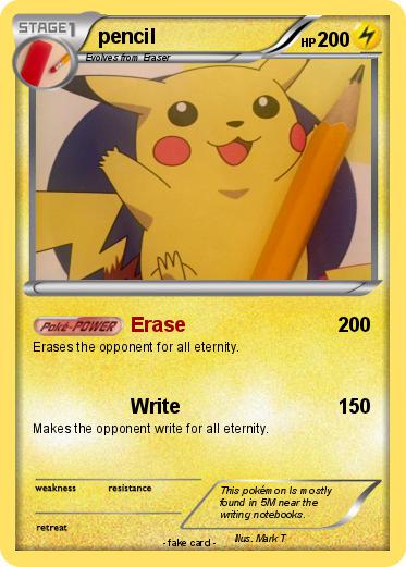 Pokemon pencil