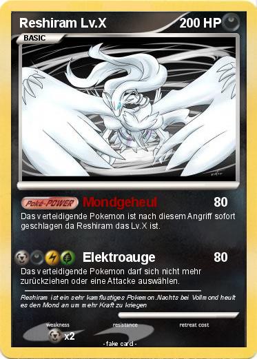 Pokemon Reshiram Lv.X