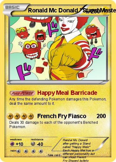 Pokemon Ronald Mc Donald "Stand Master"