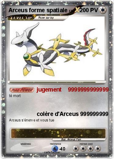 Pokemon Arceus forme spatiale