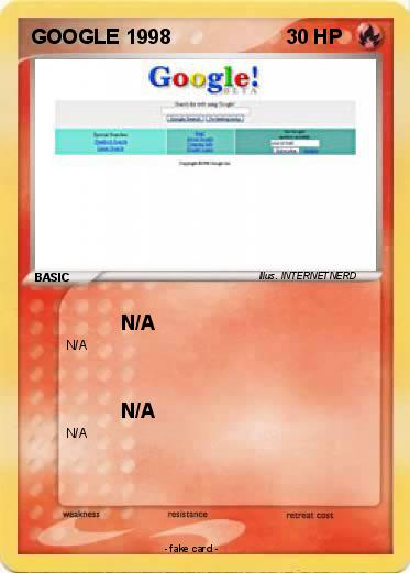 Pokemon GOOGLE 1998