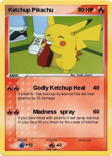 Pokemon Ketchup Pikachu