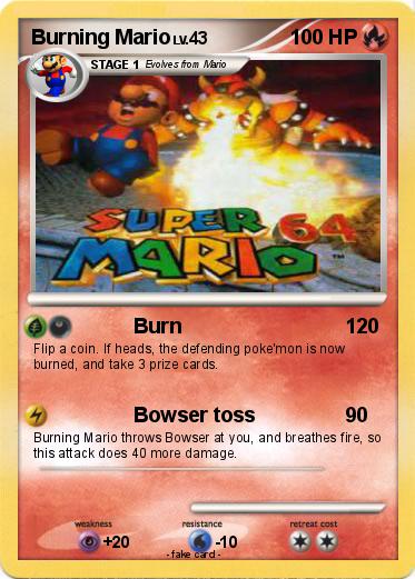 Pokemon Burning Mario