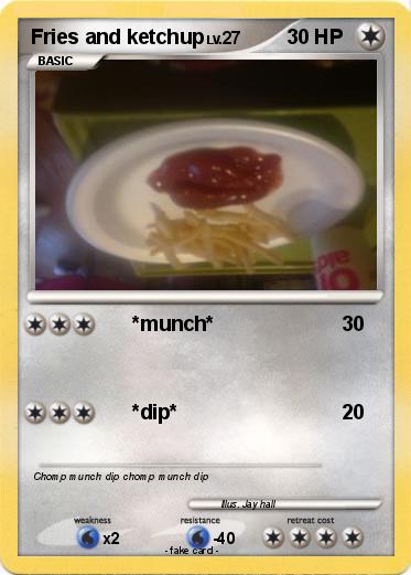 Pokemon Fries and ketchup