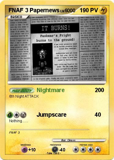 Pokemon FNAF 3 Papernews