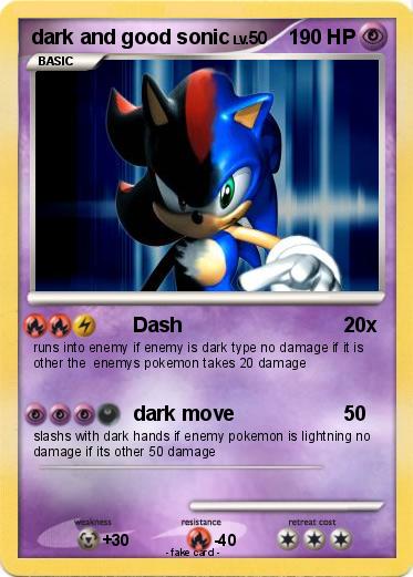 Pokemon dark and good sonic