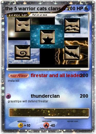 Pokemon the 5 warrior cats clans