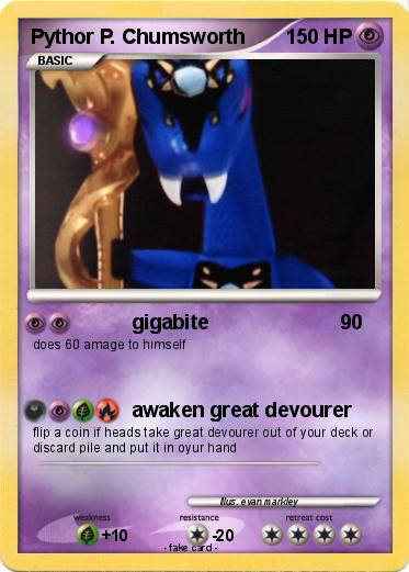 Pokemon Pythor P. Chumsworth