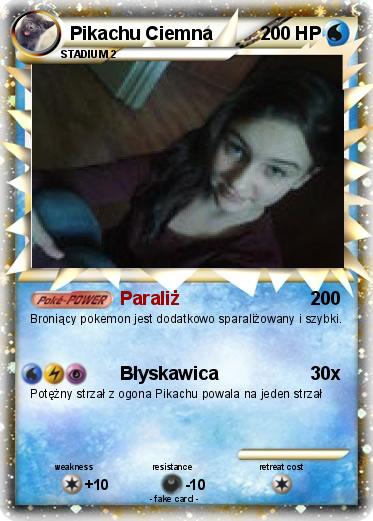 Pokemon Pikachu Ciemna