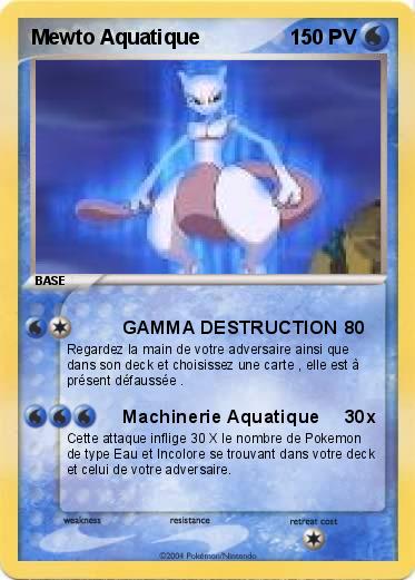 Pokemon Mewto Aquatique