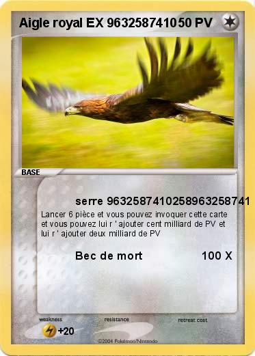 Pokemon Aigle royal EX 9632587410