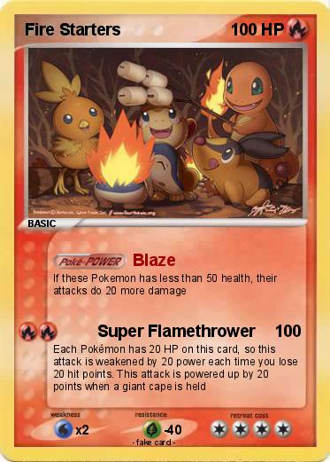 Pokemon Fire Starters