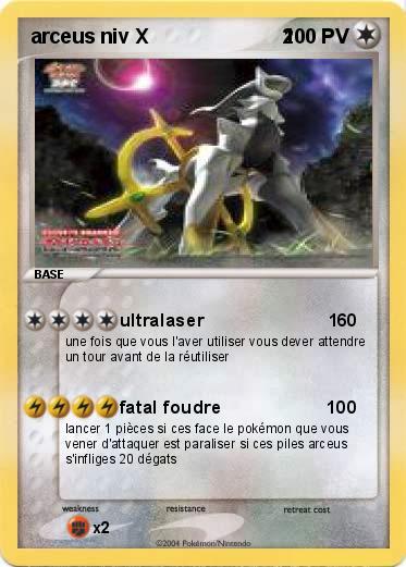 Pokemon arceus niv X                        2