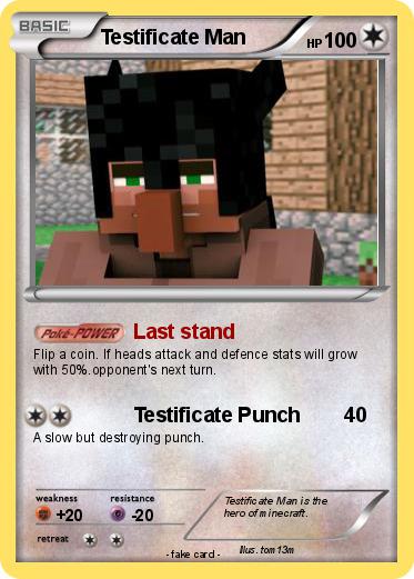 Pokemon Testificate Man