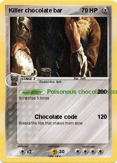 Pokemon Killer chocolate bar