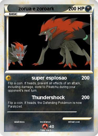 Pokemon zorua e zoroark