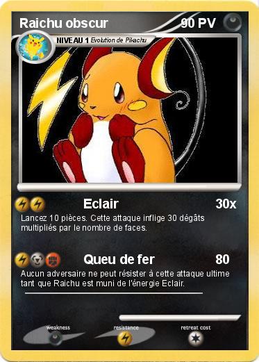 Pokemon Raichu obscur