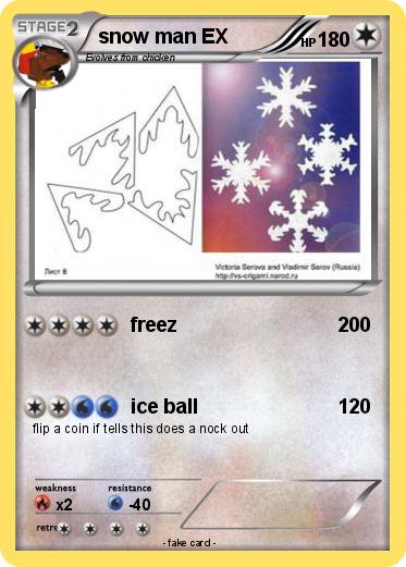 Pokemon snow man EX
