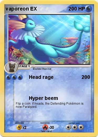 Pokemon vaporeon EX