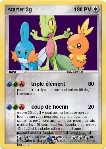 Pokemon starter 3g