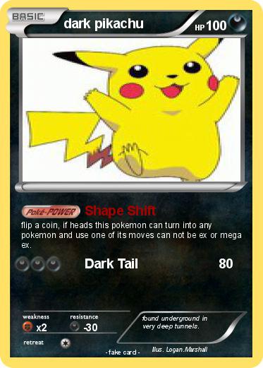 Pokemon dark pikachu