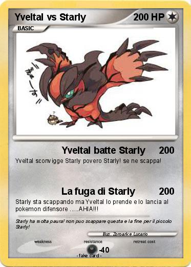 Pokemon Yveltal vs Starly