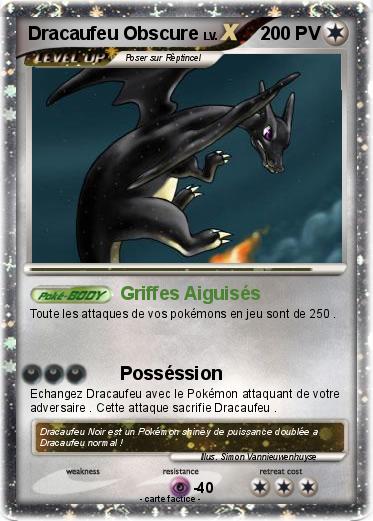 Pokemon Dracaufeu Obscure