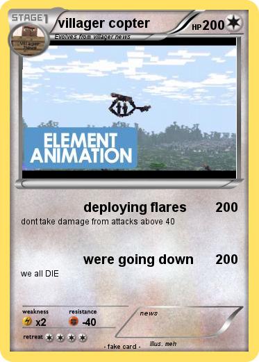 Pokemon villager copter