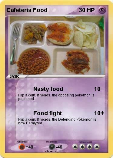 Pokemon Cafeteria Food