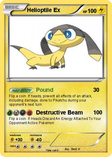 Pokemon Helioptile Ex