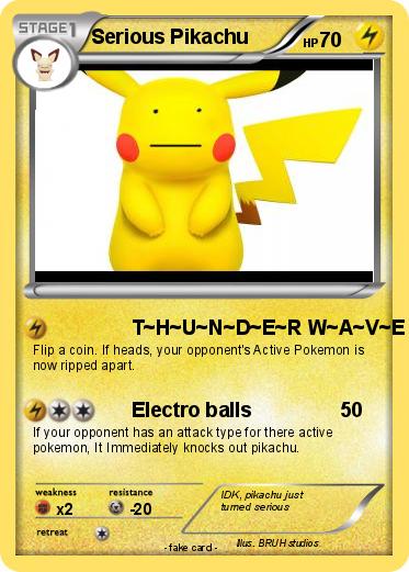 Pokemon Serious Pikachu