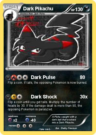 Pokemon Dark Pikachu