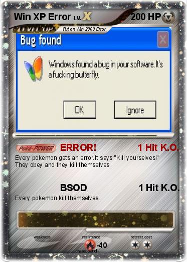 Pokemon Win XP Error