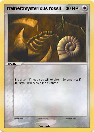 Pokemon trainer:mysterious fossil