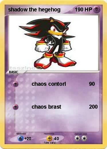 Pokemon shadow the hegehog