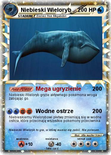 Pokemon Niebieski Wieloryb