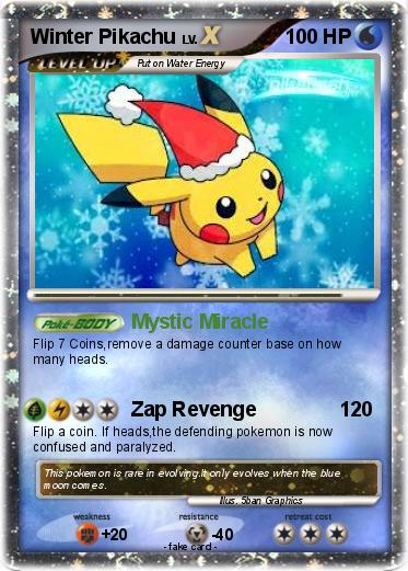 Pokemon Winter Pikachu