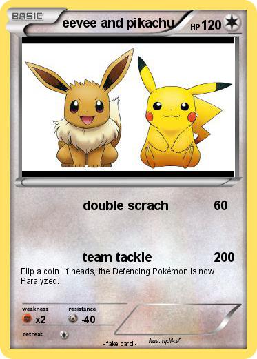 Pokemon eevee and pikachu