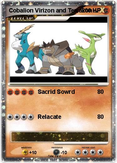 Pokemon Cobalion Virizon and Terrakon