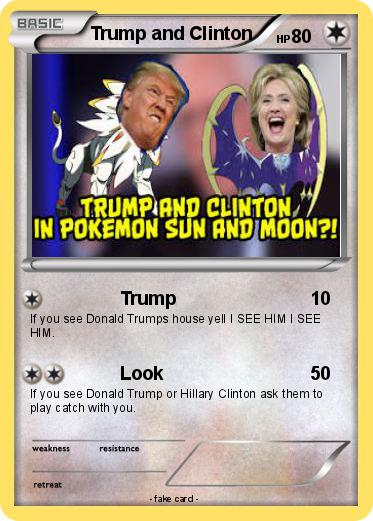Pokemon Trump and Clinton