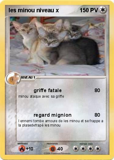 Pokemon les minou niveau x