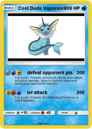 Pokemon Cool Dude Vaporeon