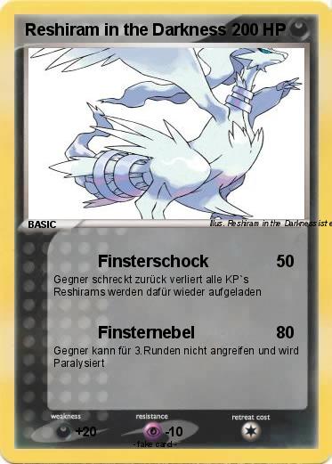 Pokemon Reshiram in the Darkness